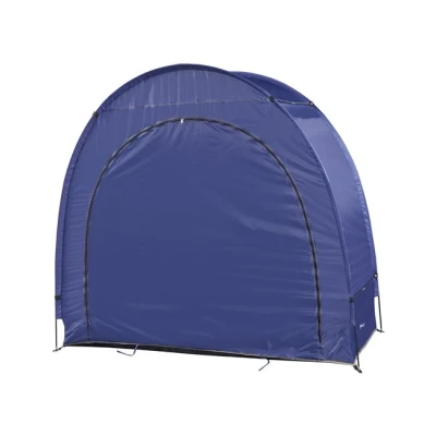 Imagen de pro.tec Carpa para 2 Biciclitas Garaje Portátil Tienda de Bicicletas al Aire Libre Almacenamiento Multifuncional Montaje Rápido con Bolsa Poliéster Fiba Vidrio 198x84x160cm Azul