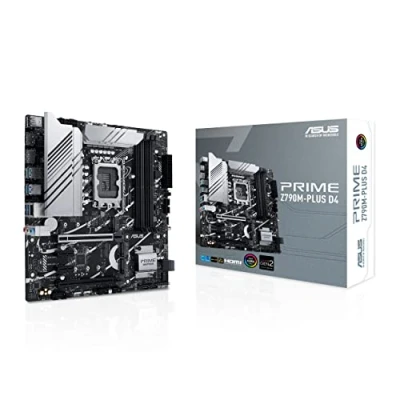 Imagen de ASUS PRIME Z790M PLUS D4 Placa base Intel Z790 LGA 1700 mATX (PCIe 5.0, tres M.2,VRM de 10+1 fases, DDR4, LAN 1Gb, USB 3.2 Gen 2x2 tipo C, 1 C frontal, Thunderbolt 4, Aura Sync)
