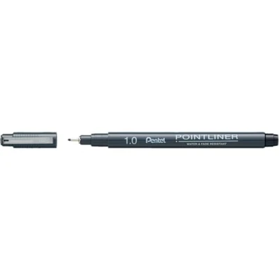 Imagen de Pentel Pointliner S20P 10A Rotulador de punta fina (1,0 mm), color negro