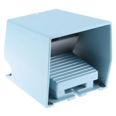 Imagen de Schneider Electric XPEM5100D Conmutador de Pedal Doble, con Cubierta, Metálico, 2 NC + NA, Azul