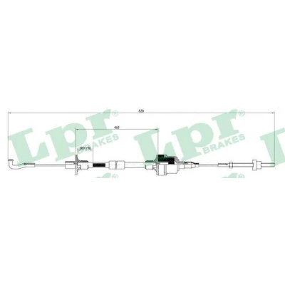 Imagen de LPR C0129C Cable de Embrague con reajuste manual OPEL: Astra F Berlina, Kadett E CC, Agila A
