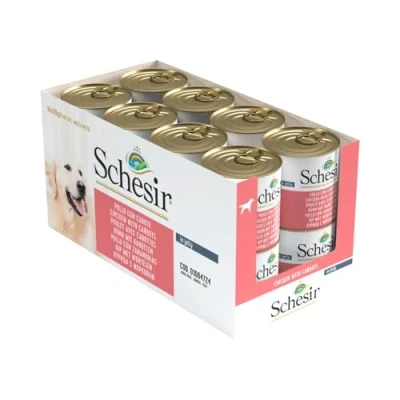 Imagen de Schesir Comida Húmeda para Perro Pollo con Zanahoria Paquete de 16 x 285 gr Total: 4560