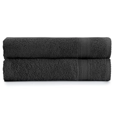 Imagen de Tuiste Juego de 2 Toallas baño Gris Antracita (70x140), Súper Suave y Altamente Absorbente, Lujosas 100% algodón, o Ducha, Tacto