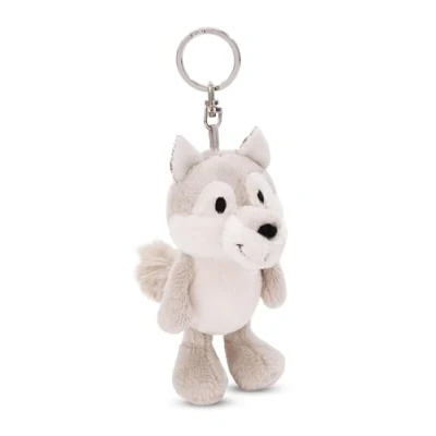 Imagen de NICI Llavero loba Winny 10cm gris Colgante animal de peluche para colgar en la llave, bolso, mochila, y mucho más, niños adultos, una excelente idea regalo