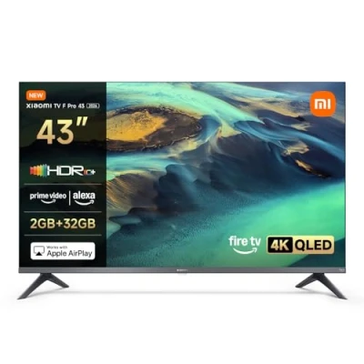 Imagen de Xiaomi TV F Pro 43 2026, Pulgadas (101 cm), QLED 4K UHD, Smart TV, Fire HDR10+, MEMC, Control por Voz con Alexa, 2GB+32GB, Compatible Apple AirPlay, TV+