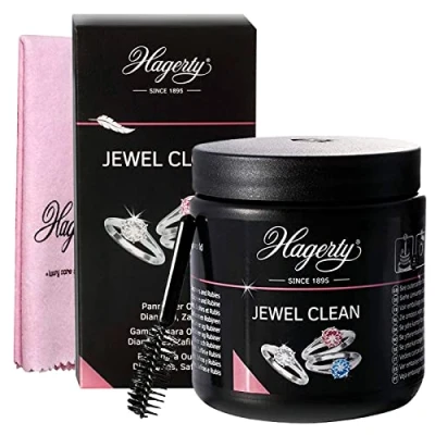 Imagen de Hagerty Limpiador de Joyas y Piedras Preciosas Bote 170 ml + Paño 36x30 cm