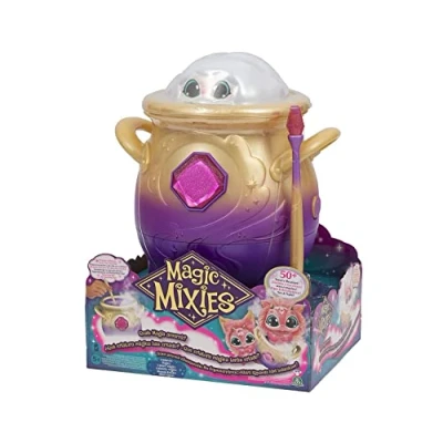 Imagen de Magic Mixies Peluche Color Rosa, Juguete Interactivo de Magia, con caldero pócimas, Luces y Sonidos, Efecto Niebla, muñeco Divertido Varita mágica, (MGX00000)