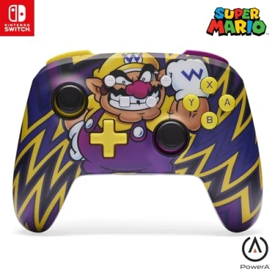 Imagen de mando inalámbrico mejorado PowerA para Nintendo Switch Wario, modelo OLED, Lite, gamepad, de juego, Bluetooth