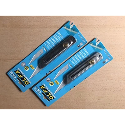 Imagen de 4484982Stück Olfa Cutter de travail Couteau CK 2, 20 mm schn itzkl Inge Poignée en acier inoxydable, preiswerter Double Pack.