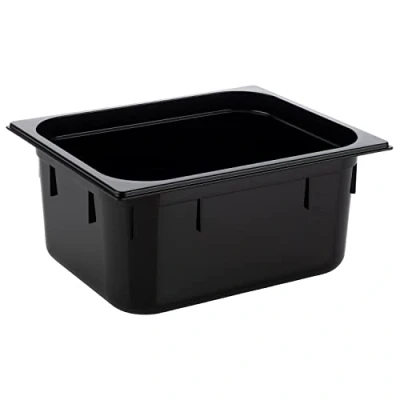 Imagen de APS 82066 GN 1/2 Depósito Gastronorm de policarbonato, dimensiones 325 x 265 mm/altura 150 mm/volumen 8,9 litros, color negro