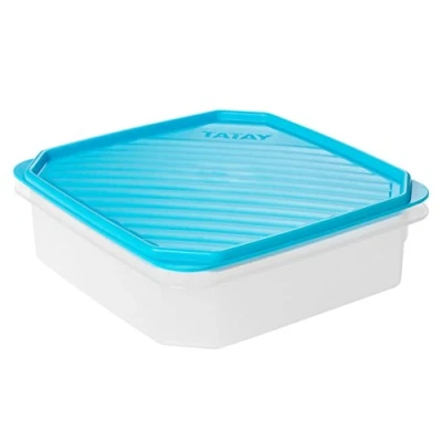 Imagen de Tatay Fiambrera de Alimentos, Hermética, 1.3L Capacidad, Tapa Flexible a Presión, Libre BPA, Apto Microondas y Lavavajillas, Color Azul, Medidas: 18,5 x 6,1 cm