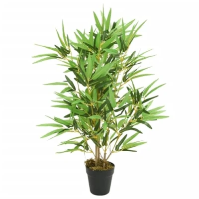 Imagen de vidaXL Árbol de Bambú Artificial, Planta Falsa con 368 Hojas, Imitación, Decoración para Entrada Salón Oficina, Verde 80 cm