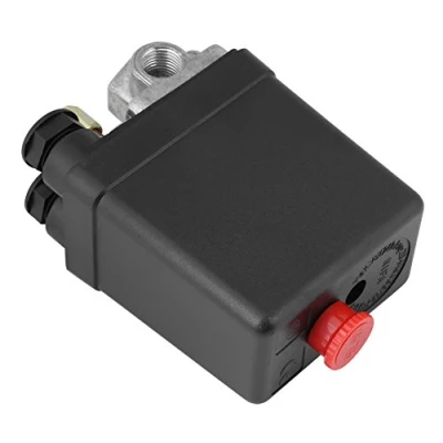Imagen de interruptor del compresor de aire, piezas repuesto la válvula control presión aire cuatro puertos 240V 16A servicio pesado 90PSI 120PSI