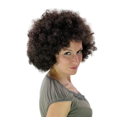 Imagen de WIG ME UP Peluca Afro marrón, Tokio, Foxy Brown, Funk, Disco, castaño Oscuro. PW0011 P4