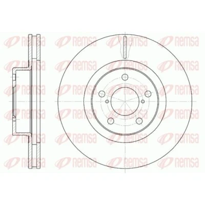 Imagen de REMSA 6715.10 Disco de freno Eje delantero 276, 276 24 5 ventilado SUBARU: Impreza II Berlina, Legacy 5, I TOYOTA: GT86 Coupé