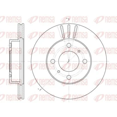 Imagen de REMSA 6557.10 Disco de freno Eje delantero 236, 236 18 4 ventilado MITSUBISHI: Lancer 6 Limousine, Carisma Berlina, Hatchback
