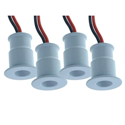 Imagen de 4 Mini Focos LED Empotrables, 12V 1W 100 lúmenes, Ángulo de Luz Estrecho 30, Orificio 15mm, Ø20X25mm (Blanco frío 6000K, Blanco)