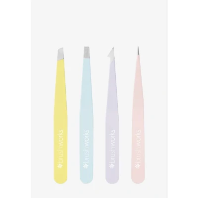 Imagen de Brushworks Hd 4 Piece Combination Tweezer Set Mixed