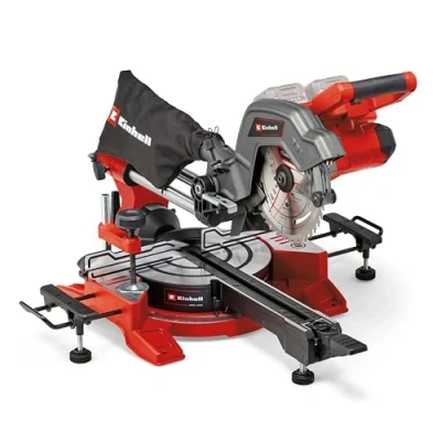 Imagen de Einhell sierra de tracción, vaivén e inglete con batería TE SM 36/8 L Li Solo Power X Change (36V, hoja Ø 216, mesa giratoria, función láser línea corte, sin batería)