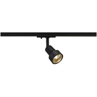 Imagen de SLV Negro monofásico Puri, Foco led, proyector, luminaria de Techo, Sistema Carril, iluminación Interior / GU10 50 W