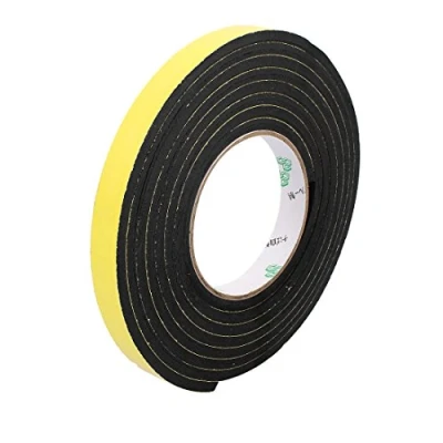 Imagen de sourcing map 15 mm x 5 de una sola cara cinta adhesiva a prueba golpes Auto espuma la esponja 3 metros