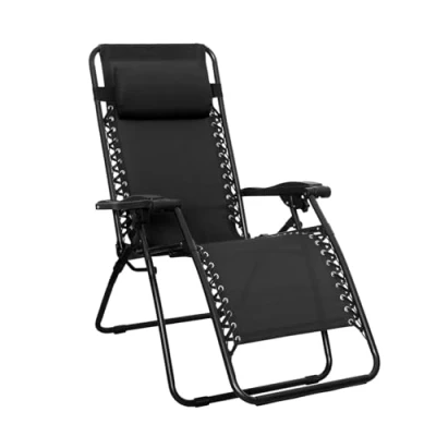 Imagen de Amazon Basics Silla Gravedad Cero, 86.1 x 66 80 cm, Negro
