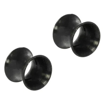 Imagen de 2 dilataciones negras de silicona blanda, diametro 8mm, unisex