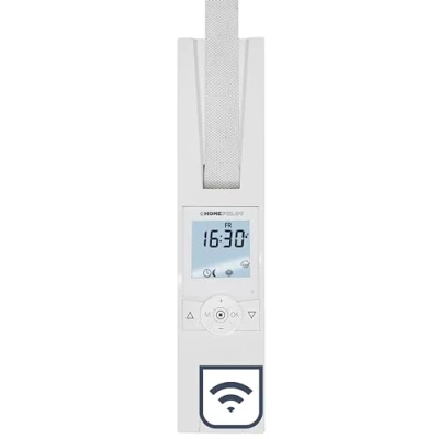 Imagen de HOMEPILOT RolloTron Premium Smart Power Enrollador eléctrico con pantalla para control cómodo persianas. Accesorio Home ¡apto instalación posterior! Capacidad carga: 60 kg