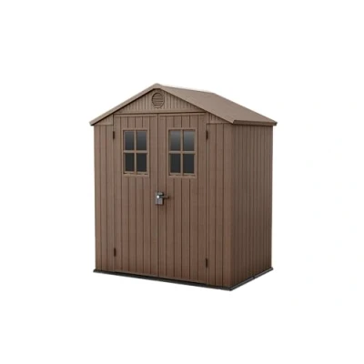 Imagen de Keter Darwin 6 x 4 Caseta de jardín, Efecto Madera, marrón, 190 122 221 cm
