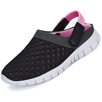 Imagen de Unisex Hombres Mujeres Zuecos Zapatillas de Playa Respirable Malla Sandalias Zapatos Verano Rosa 40