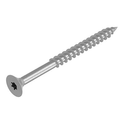 Imagen de SECCARO tornillo para aglomerado, 4,5 x 60 mm, acero inoxidable V2A VA A2, madera con rosca parcial, 150 unidades