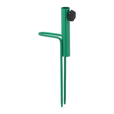 Imagen de Relaxdays Soporte Sombrilla, con Asa, Grosor Poste 17 23 mm máx., para Camping, Playa, Sombrillas, Acero, Verde