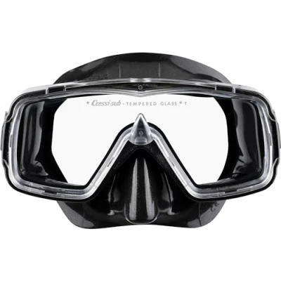 Imagen de Cressi Sirena Black Gafas de Snorkeling, Unisex Adulto, Negro, Talla única