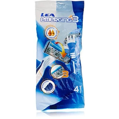 Imagen de Lea Emerging3 Maquinilla de Afeitar Desechable 3 Filos 4 Unidades