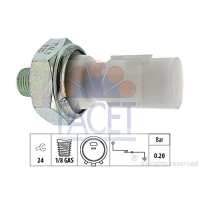 Imagen de FACET 7.0182 Sensor de Presión Aceite 1/8 GAS 0,2bar Made in Italy OE Equivalent KIA: Picanto III, HYUNDAI: i10 I