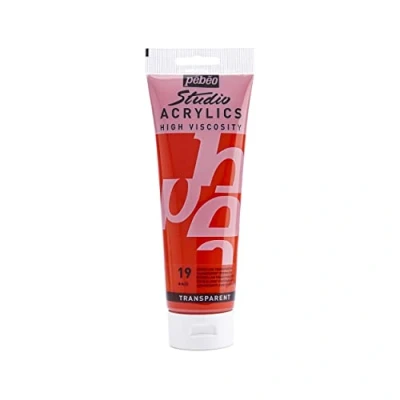 Imagen de Pébéo Acrílico Fine Studio Pintura acrílica Bermellón Transparente 250 ml