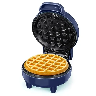 Imagen de SNAILAR Gofrera Mini, ‎550Ｗ Waffle Maker, Pequeña Para Gofres, Antiadherente, Mango Cool Touch, Diseño Compacto, Temperatura Automática, Azul