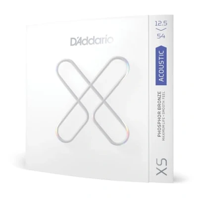 Imagen de D&#039;Addario. cuerdas de guitarra Para acústica recubiertas XS Phosphor Bronze XSAPB12554 guitarras 6 12,5 54, calibre fino plus