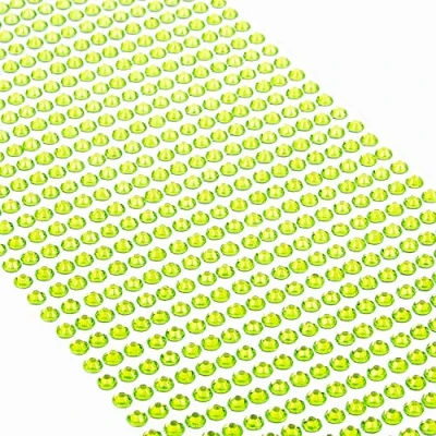 Imagen de Movoja Diamantes de imitación redondos y brillantes, autoadhesivos, para decorar hacer manualidades, 880 unidades, 4 mm, color verde