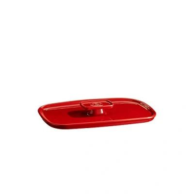 Imagen de Emile Henry EH340050 Tapa para Plato de Horno, Cerámica, Cru, Rojo Grande Crudo
