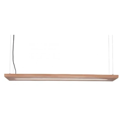 Imagen de Paul Neuhaus lámpara colgante LED Palma, madera, CCT, atenuable, 120cm