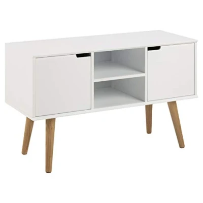 Imagen de AC Design Furniture Aparador Mariela, Puertas 2 Piezas, Piso 1 Pieza de Madera, Blanco, 96 x 38 62.5 cm