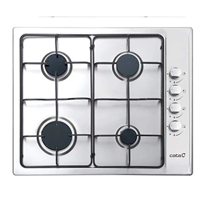 Imagen de Cata Placa de Gas GIB 6004 X con 4 quemadores gas. Ancho 58 cm. Potencia 7,5 Kw. Parilla Esmaltada. Inyectores Incluidos. Uso Exclusivo Butano