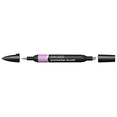 Imagen de Winsor &amp; Newton Promarker Brush Rotulador Doble Punta, Punta Pincel, Tinta Base Alcohol, Color Wild Orchid (v746)