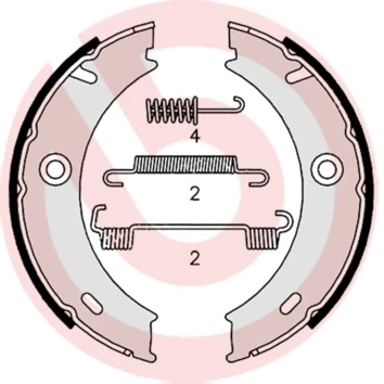 Imagen de BREMBO S 50 512 Zapatas de Freno Mano con accesorios MERCEDES BENZ: Sprinter 4 T Camión plataforma/Chasis