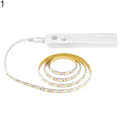 Imagen de LPxdywlk Luces LED, Sensor De Movimiento 3/2 / 1m Tira LED Flexible Barra Gabinete Armario Luz Lámpara Cama Cinta Fácil Instalar Blanco 2 millones
