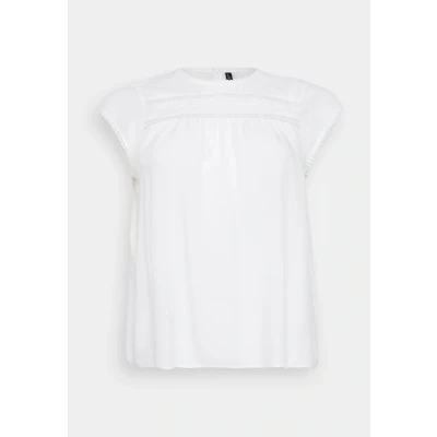 Imagen de Vero Moda Curve Vmdebbie Pleat Camiseta estampada, Mujer, Talla: 46, Snow white