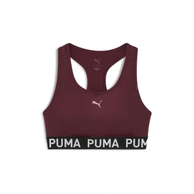 Imagen de Puma Keeps Elastic Sujetadores deportivos con sujeción media, Mujer, Talla: Small, Ruby shimmer