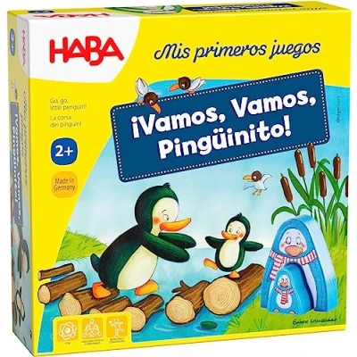 Imagen de HABA 1307056005 Mis Primeros Juegos ¡Vamos, Vamos, Pingüinito!, Juego Infantil de Mesa Recorrido. Más 2 años