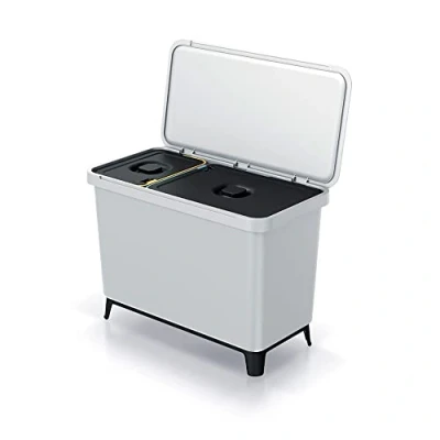 Imagen de Sistema clasificador de reciclaje 1x10L + 1x23L color blanco KEDEN